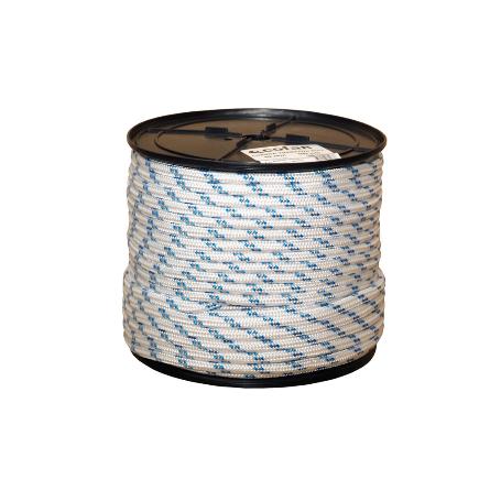 CARRETE CUERDA TRENZADA POLI 10MM 100 MTS BCO