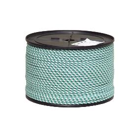 CARRETE CUERDA TR. HELICOIDAL 6 MM 200 MTS BCO/VDE
