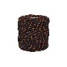 CORDÓN TRENZADO HIPPIE NEGRO/NARANJA 3 MM X 100 M