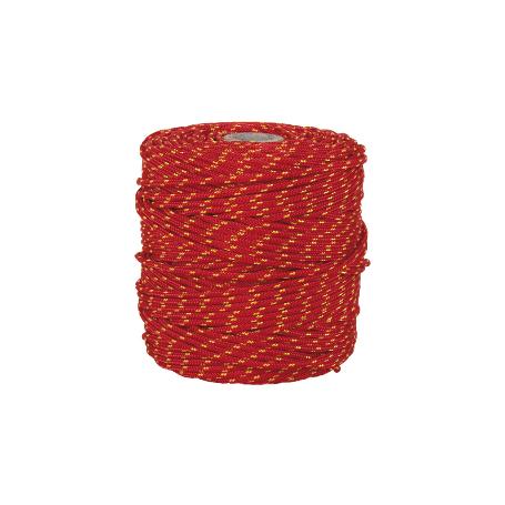 CORDÓN TRENZADO HIPPIE ROJO/AMARILLO 3MM X 100 M
