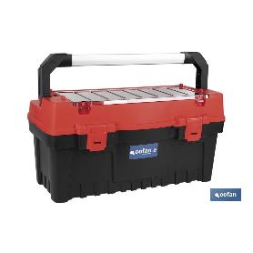 CAJA DE HERRAMIENTAS CON ORGANIZADOR Y REFUERZOS ABS 595 X 288 X 308 MM