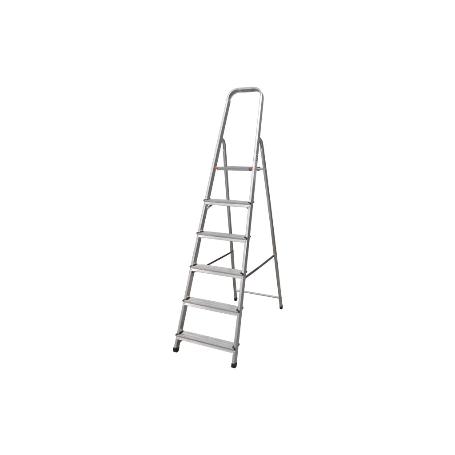 ESCALERA ALUMINIO 6 PELDAÑOS Y 1,37 M ALTURA ÚTIL