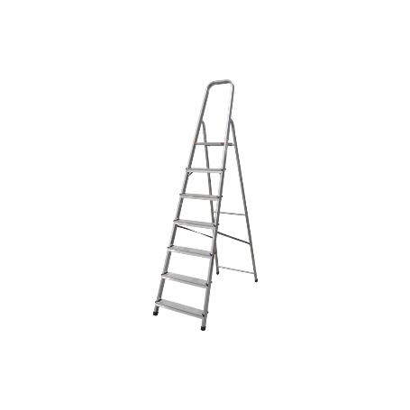 ESCALERA ALUMINIO 7 PELDAÑOS Y 1,61 M ALTURA ÚTIL
