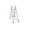ESCALERA MADERA DOBLE 5 PELDAÑOS 1,25 M