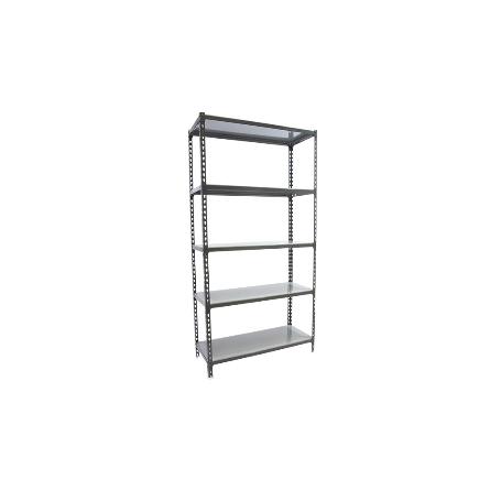 ESTANTERÍA ANTRACITA 5 BALDAS DE ACERO GALVANIZADO 1800 X 900 X 400 MM