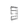 ESTANTERÍA ANTRACITA 5 BALDAS DE ACERO GALVANIZADO 1800 X 900 X 400 MM