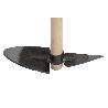 ZACHO CURVO CON PUNTA Y MANGO DE MADERA 230 X 80 MM 180 G