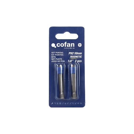 SET 2 PUNTAS 1/4 C/MAGNETISMO PH-2