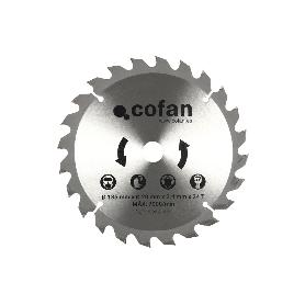 DISCO CORTE PARA MADERA Ø185MM X 20MM X 2.4MM X 24T
