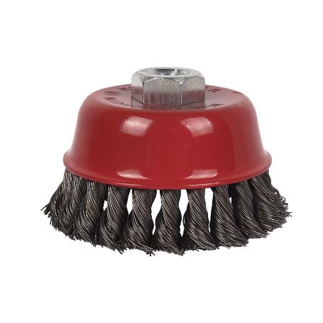 CEPILLO COPA TRENZADO M14 Ø75 ACERO 0.5MM