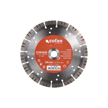 DISCO DIAMANTE CANTERO STANDARD H-12MM, 230MM