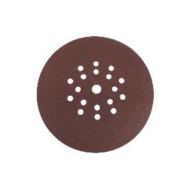 DISCO LIJA CON VELCRO DE ÓXIDO ALUMINIO ROJO Ø225 G-100   CAJA 25 UNID.