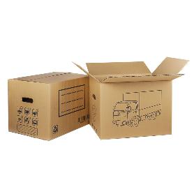 CAJA CARTON MUDANZA ASA TROQUEL. 60X40X40CM   CAJA 10 UNID.