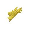 GUANTE AMARILLO LATEX FLOCADO T 7   CAJA 12 UNID.