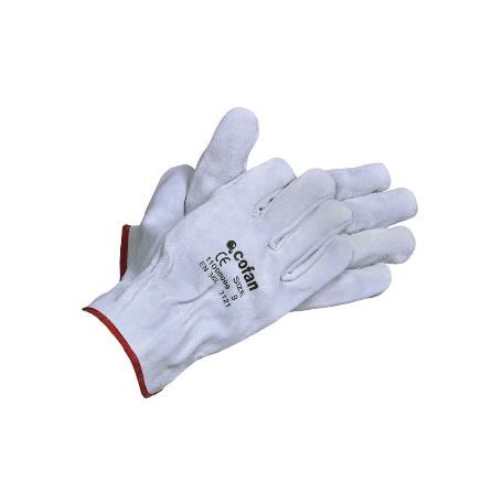 GUANTE PIEL DE SERRAJE GRIS TALLA 10   CAJA 12 UNID.