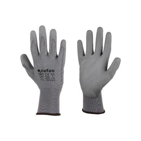 BLISTER G. 100%  POLIEST. IMPREG. PU GRIS T-6   CAJA 12 UNID.