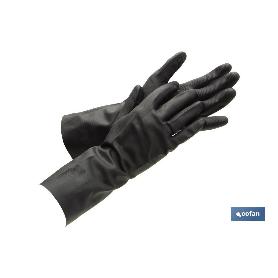 GUANTE NEGRO NEOPRENO 100% T 10   CAJA 12 UNID.