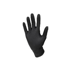 CAJA 100 UDS. GUANTES DE NITRILO NEGRO DIAMANTADO 8,5 G TALLA L