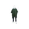 PONCHO DE AGUA VERDE PVC/POLIESTER TALLA ÚNICA
