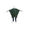 PONCHO DE AGUA VERDE PVC/POLIESTER TALLA ÚNICA