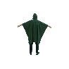 PONCHO DE AGUA VERDE PVC/POLIESTER TALLA ÚNICA
