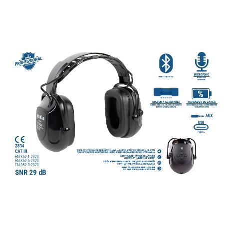 CASCOS ANTIRRUIDO SNR 29 DB CON BLUETOOTH