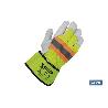 GUANTE VACUNO AMERICANO AMARILLO FLÚOR TALLA 11   CAJA 12 UNID.