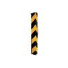 ESQUINERO RECTO 800X100X10MM AMAR/NEGRO