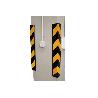 ESQUINERO RECTO 800X100X10MM AMAR/NEGRO