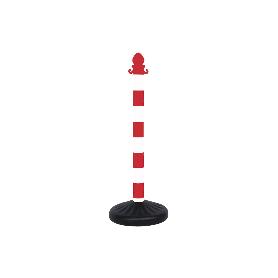 POSTE Y BASE PARA CADENA (ROJO/BLANCO) 1M