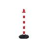 POSTE Y BASE PARA CADENA (ROJO/BLANCO) 1M
