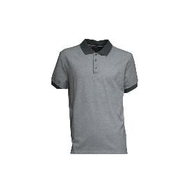 POLO 2 TONOS VERDON 160GMS/M GRIS-NEGRO TALLA XL