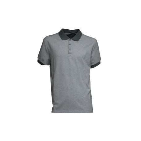 POLO 2 TONOS VERDON 160GMS/M GRIS-NEGRO TALLA XL