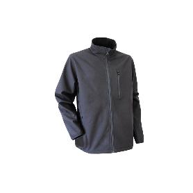 CHAQUETA SOFT SHELL NEGRA LISTER 340G/M TALLA XL