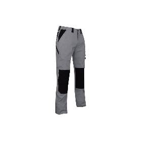 PANTALÓN TRABAJO PLUTÓN ELASTANO GRIS-NEGRO T-56