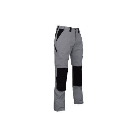 PANTALÓN TRABAJO PLUTÓN ELASTANO GRIS-NEGRO T-56
