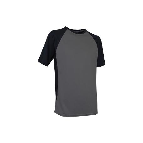 CAMISETA TRANSPIRABLE MODELO PILOTE GRIS-NEGRA 160 G/M2 TALLA-XXL