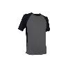 CAMISETA TRANSPIRABLE MODELO PILOTE GRIS-NEGRA 160 G/M2 TALLA-XXL