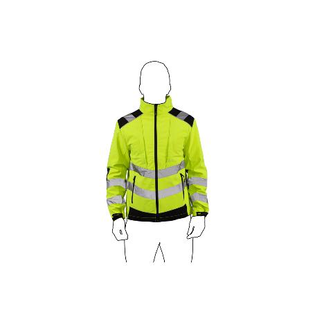 SOFTSHELL DE ALTA VISIBILIDAD MODELO ALFA CENTAURI AMARILLO Y NEGRO TALLA XXL