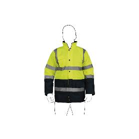 PARKA DE ALTA VISIBILIDAD MODELO DENEB AMARILLO Y AZUL TALLA XL