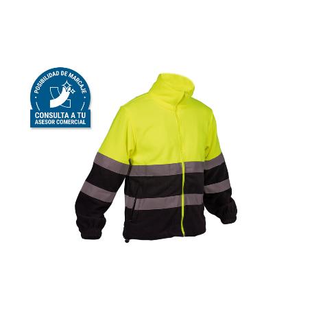 FORRO POLAR DE ALTA VISIBILIDAD MODELO ALTAIR AMARILLO Y AZUL TALLA S