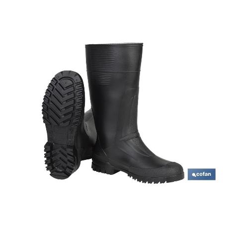 BOTA ALTA DE AGUA PVC NEGRA TALLA 37