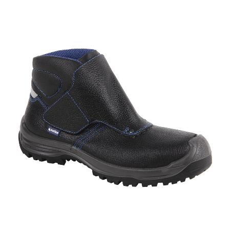 BOTA PIEL NEGRO CIERRE VELCRO S3 MODELO URIAN T 47