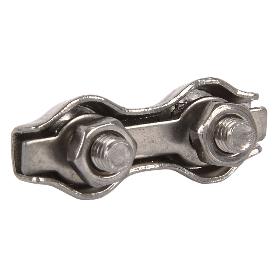 SUJETACABLES PLANOS DOBLES INOX. M-10   CAJA 5 UNID.