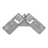 COLGADOR ESCUADRA DOBLE ZINCADO 59X59 MM   CAJA 40 UNID.