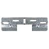 PLACA COLGADOR DOBLE 130 MM CON HUECO 42 MM   CAJA 50 UNID.