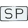 PLACA SP V-9 SERVICIO PÚBLICO 225X120 MM
