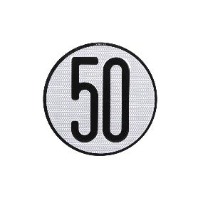 PLACA DE VELOCIDAD HOMOLOGADA 50