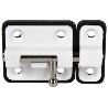 PASADOR BASE PLÁSTICO CROMO BRILLO 50 MM   CAJA 30 UNID.