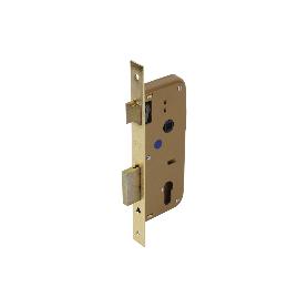 CERRADURA EMBUTIR+CERRADERO D85 E50- LATÓN (P/MADERA)